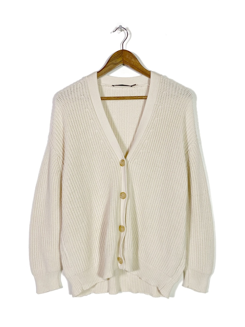 Jenni Kayne Cotton Cocoon Cardigan Ivory - Picture 2 of 6